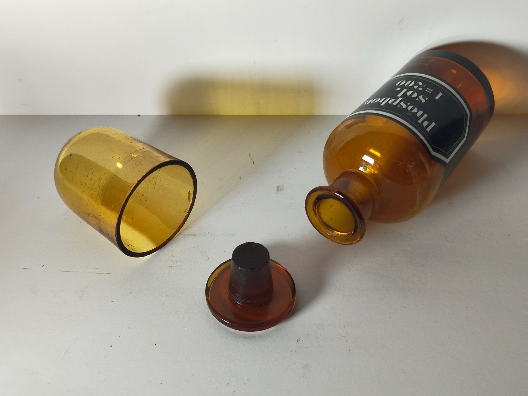 Accessori da laboratorio: Apothekerflasche Phosphor. Um 1920 14cm – Usato da Monthey venduto da 19_karen_84 2