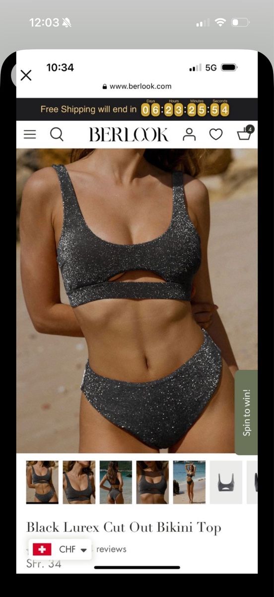 Costumi da bagno & Bikini: Glitzer Bikini von Berlook – Nuovo (secondo la descrizione) da Fidaz venduto da son_jm5j 3