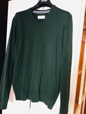 Pier One 100% laine mérinos, Vert foncé, M, très bon état