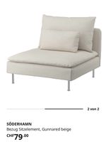 SÖDERHAMN Sitzbezug für Eckelement, Gunnared beige, Top CHF
