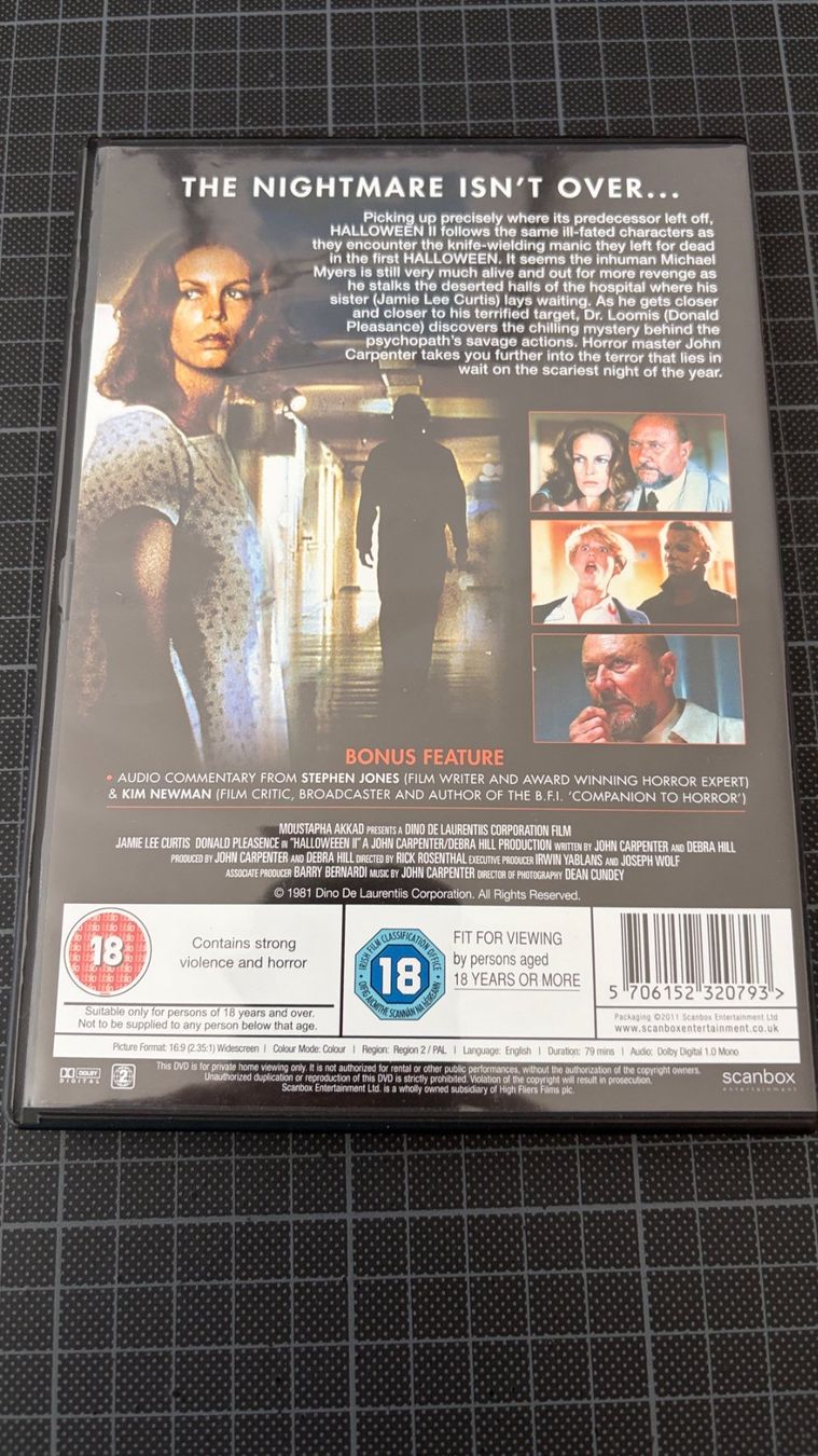 Tutti i DVDs: Halloween II / Halloween 2 – Nuovo (secondo la descrizione) da Zürich venduto da Renefontana 1