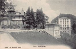 Bürgenstock, Lichtbild gel. 1909 (falsch mit 1908 gestempelt
