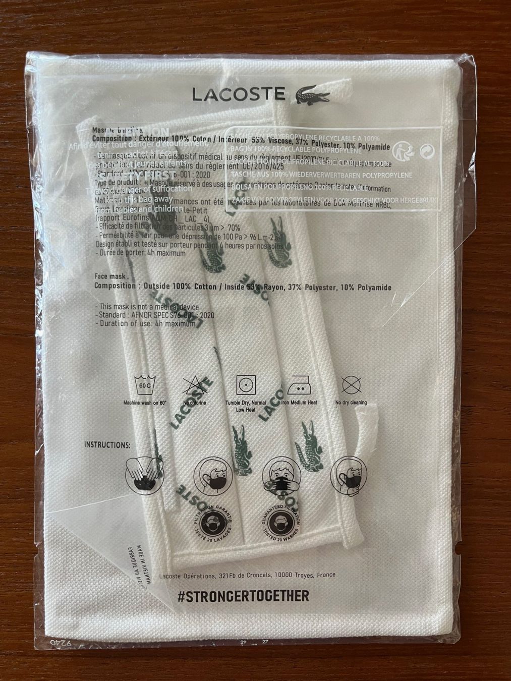 Gesichts- und Gehörschutz: Masque de protection visage taille M Lacoste – Neu und originalverpackt aus Genève von mat_qt5h 1