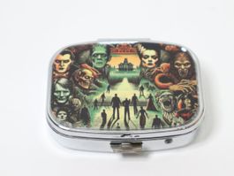 Pillendose  Horror Dracula Freddy Wolfman neu metall