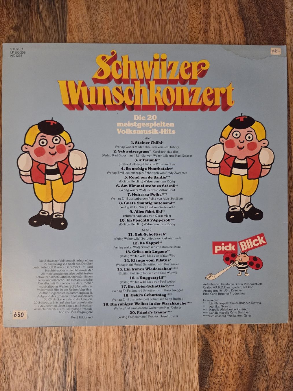 Vinyles: Schwiizer Wunschkonzert Schallplatte – D'occasion à Jegenstorf par AloeVera19 1