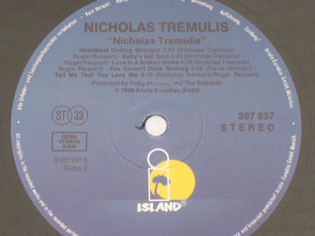 Vinyles: LP - NICHOLAS TREMULIS – D'occasion à Steckborn par Quo7 2