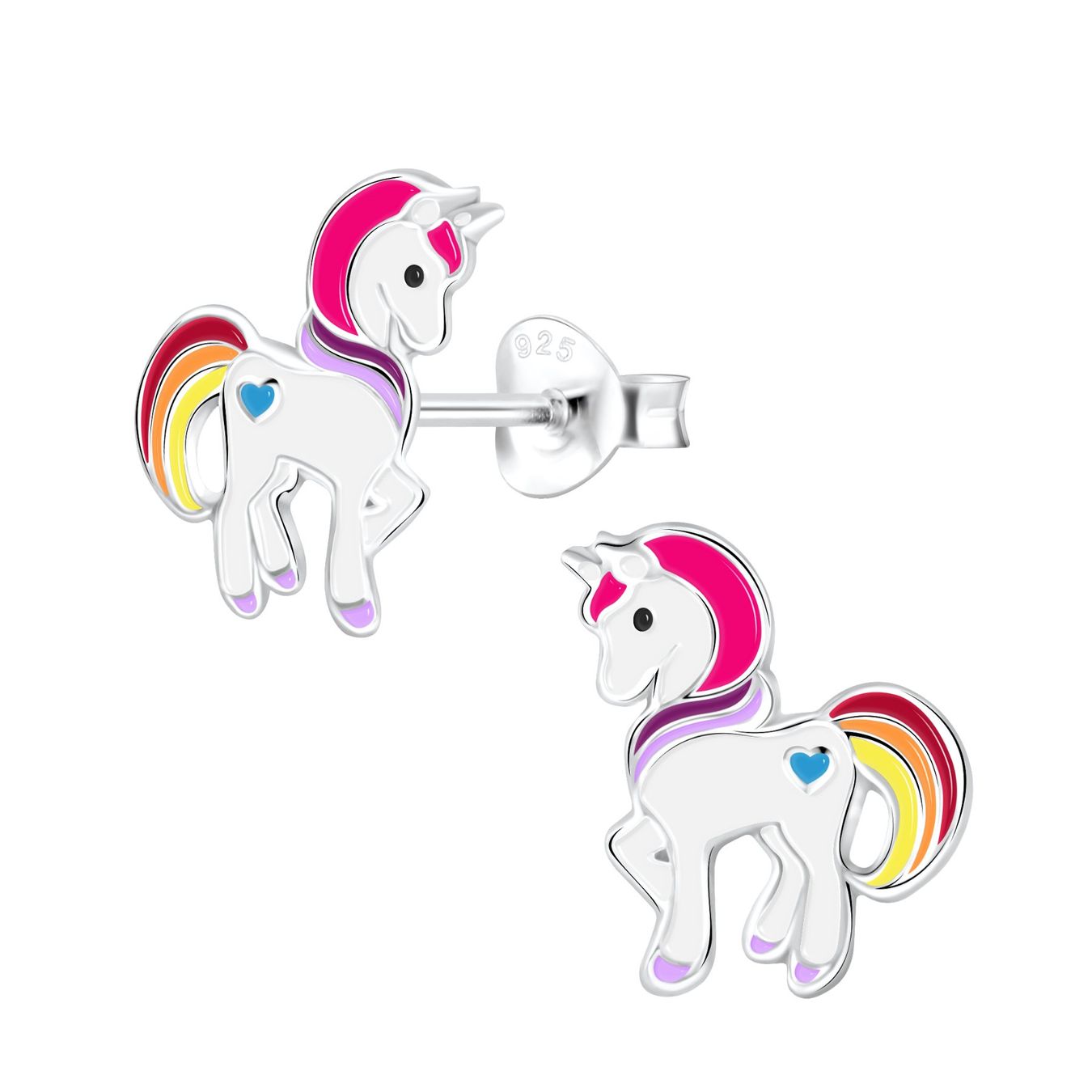Orecchini pendenti & Orecchini a lobo: Kinder Ohrringe pinkes EINHORN 925 Silber – Nuovo e nell'imballaggio originale da Stallikon venduto da Bergli18 5