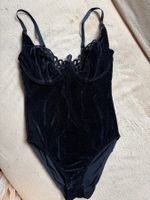 Samt Body von Emanuelle schwarz Gr.75 B stretch