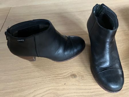 Camper Stiefeletten Leder Gr.38 schwarz Herbst Winter Schuhe