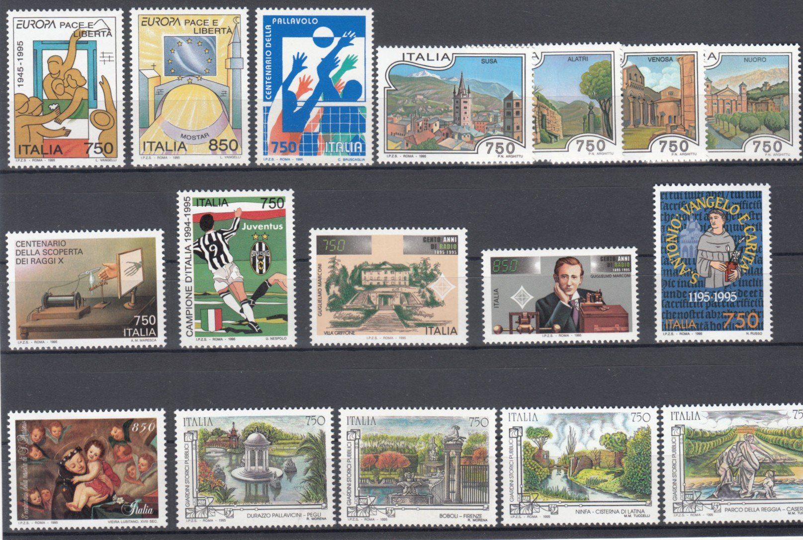 Tutti i francobolli: Italien 1995 postfrisch – Usato da Bürglen TG venduto da StampGraf 3
