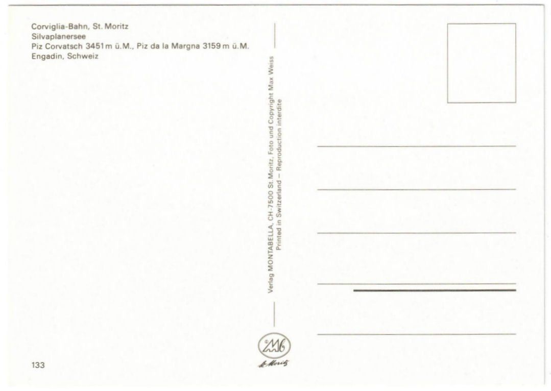 Cartoline postali: St. Moritz - Standseilbahn Corviglia – Usato da Binningen venduto da Mountainrider 1