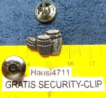 BONGA-BONGA TRMMELN MUSIC-PIN SILBRIG MIT SECURITY-CLIP