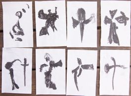 Serie 70 Tusche Skizzen auf Japanpapier