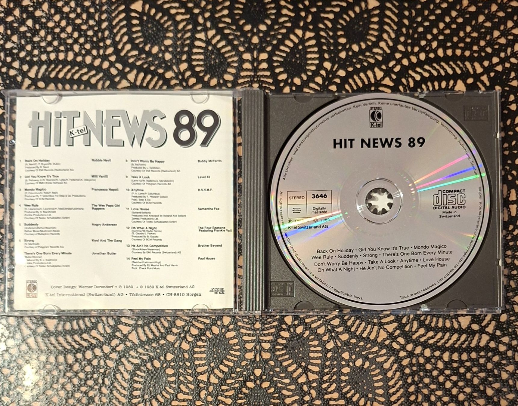 CD: Hit News 89, Hit Compilation CD Sampler 1989 – Usato da Schönenberg TG venduto da Gregolino76 2