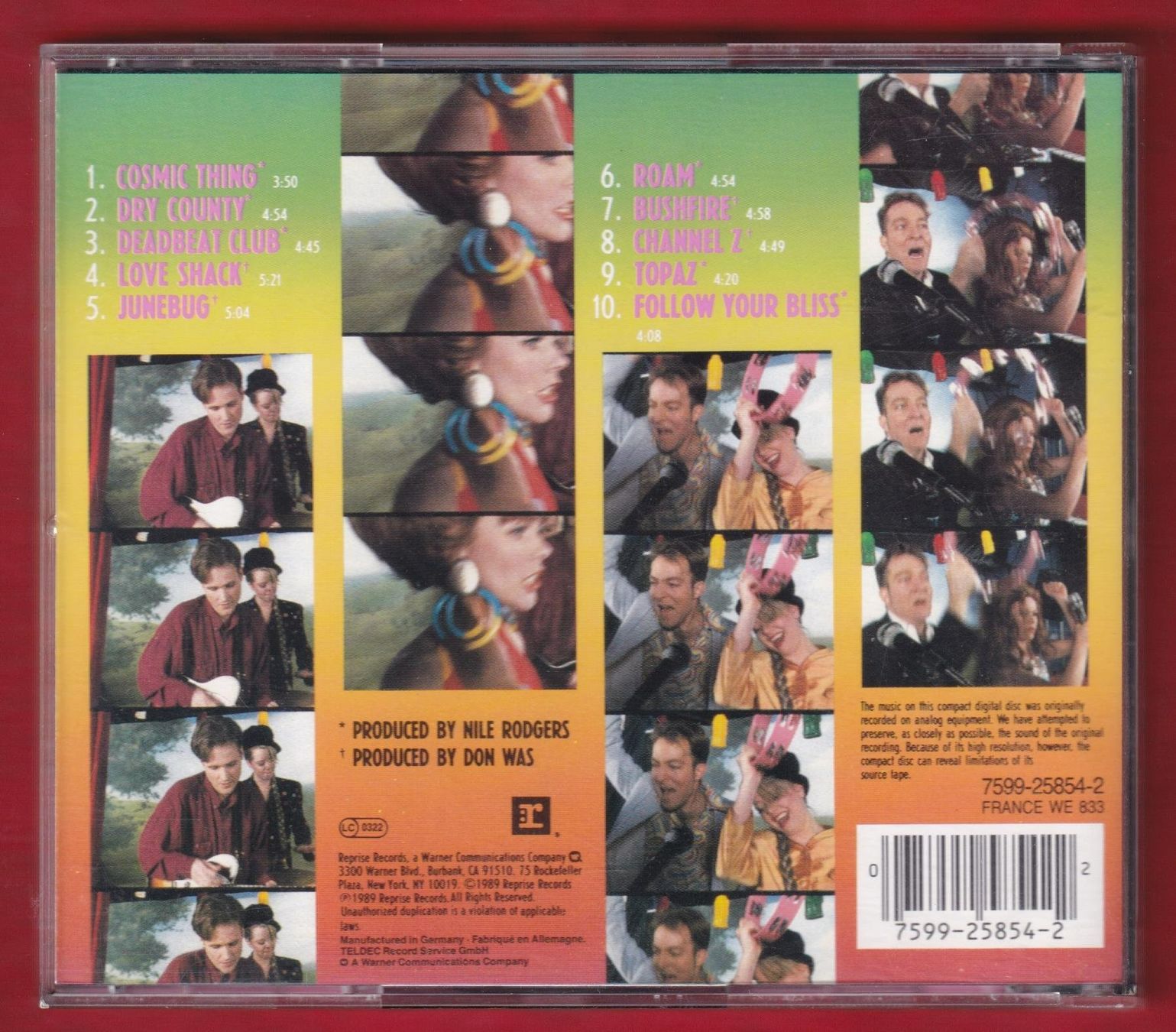 CDs: The B-52's - Cosmic Thing (CD) – D'occasion à Zürich par Pfluftl2000 1