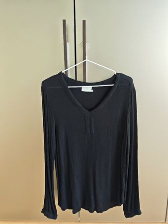 Kaffe Langarmshirt Schwarz Gr. 38 Leicht & Luftig 