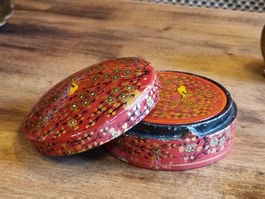 Vintage Kashmir Untersetzer mit Box