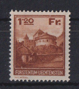 Tutti i francobolli: Liechtenstein 1933: 1.20 Landschaftsbilder ** - Kat. 375.-- – Nuovo (secondo la descrizione) da Eschlikon TG venduto da PhilCon