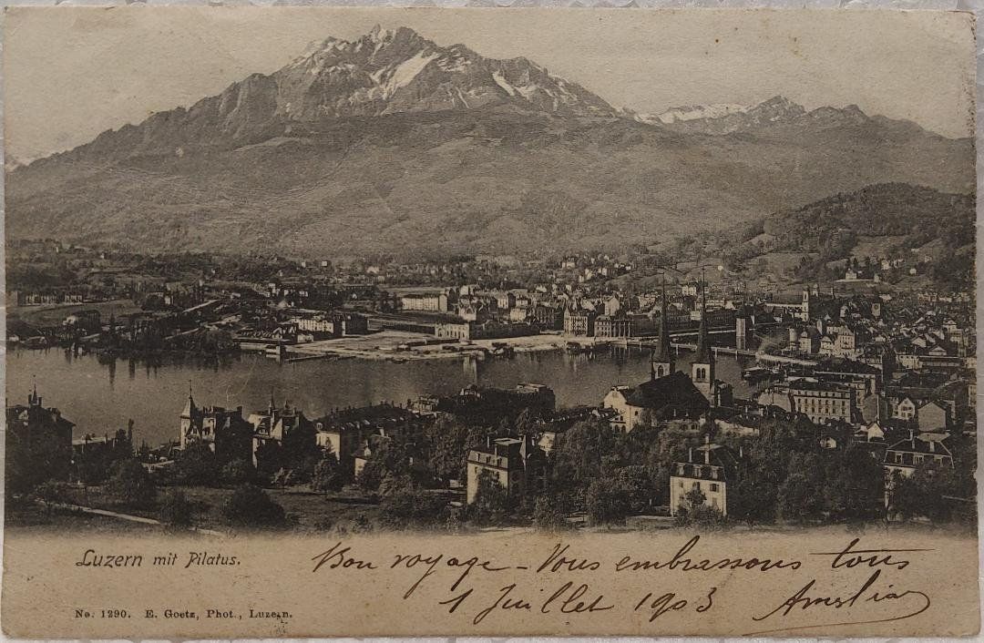 Cartoline postali: LUZERN & Pilatus - 1903 – Usato da Delémont venduto da Domdom1