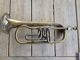 altes Blas Instrument Flügel Horn Trompete O. Hofmann Bern