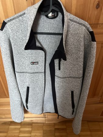 Fleecejacke Bush grau schwarz Grösse XL guter Zustand
