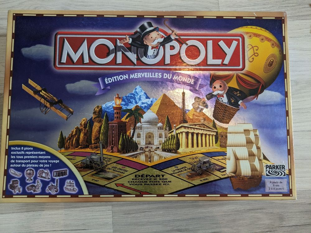 jeu-monopoly-les-merveilles-du-monde-gebraucht-in-ch-tonnaye-f-r-chf
