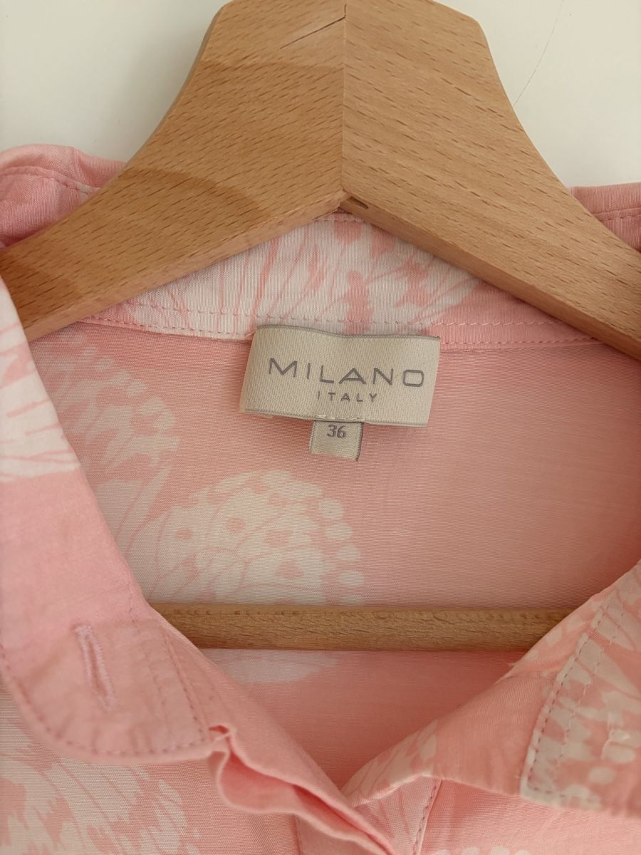 Blusen: Bluse Milano Italy Rosa Schmetterling Muster Grösse 36 – Neu (gemäss Beschreibung) aus Heiligenschwendi von maerchen2008 2