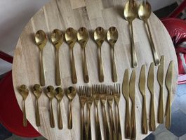 Besteckset Gold 25-teilig Spülmaschinenfest