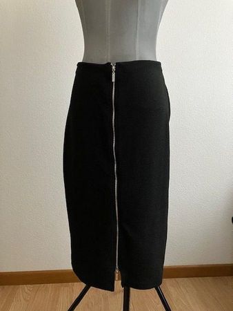 Jupe crayon noire classique avec fermeture éclair taille L