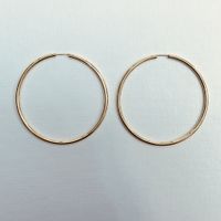 Creolen 60mm Gold Ohrringe Silber 925 vergoldet 3µm • Gross