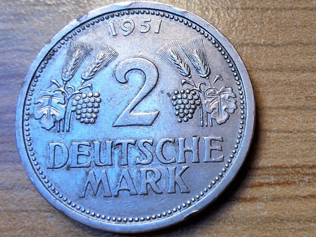 Toutes les monnaies: Deutschland 2 Mark 1951 J – D'occasion à Münchenstein par purbach1 2