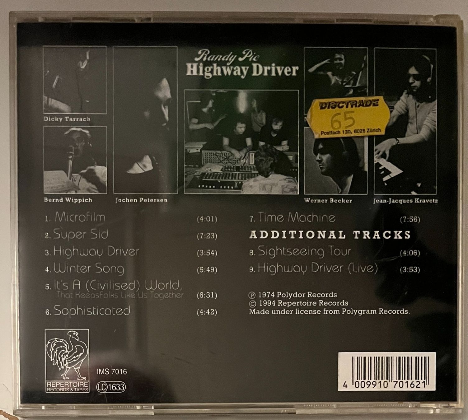 CD: RANDY PIE / Highway Driver – Usato da Bischofszell venduto da kustavi 3