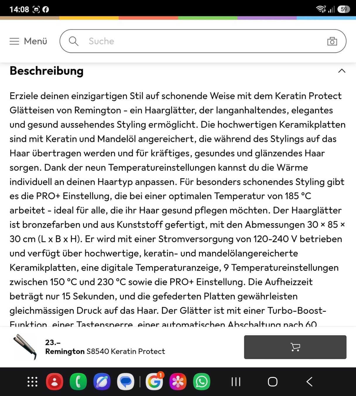 Remington Piastre & Arricciacapelli: Haarglätter Remington Keratin Project – Nuovo e nell'imballaggio originale da Wikon venduto da Speedy_li 2