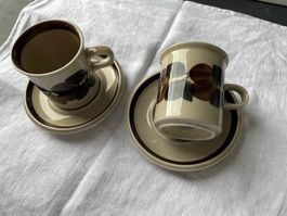 Arabia Fiinland Kaffeetassen mit untertasseVintage Blumen...
