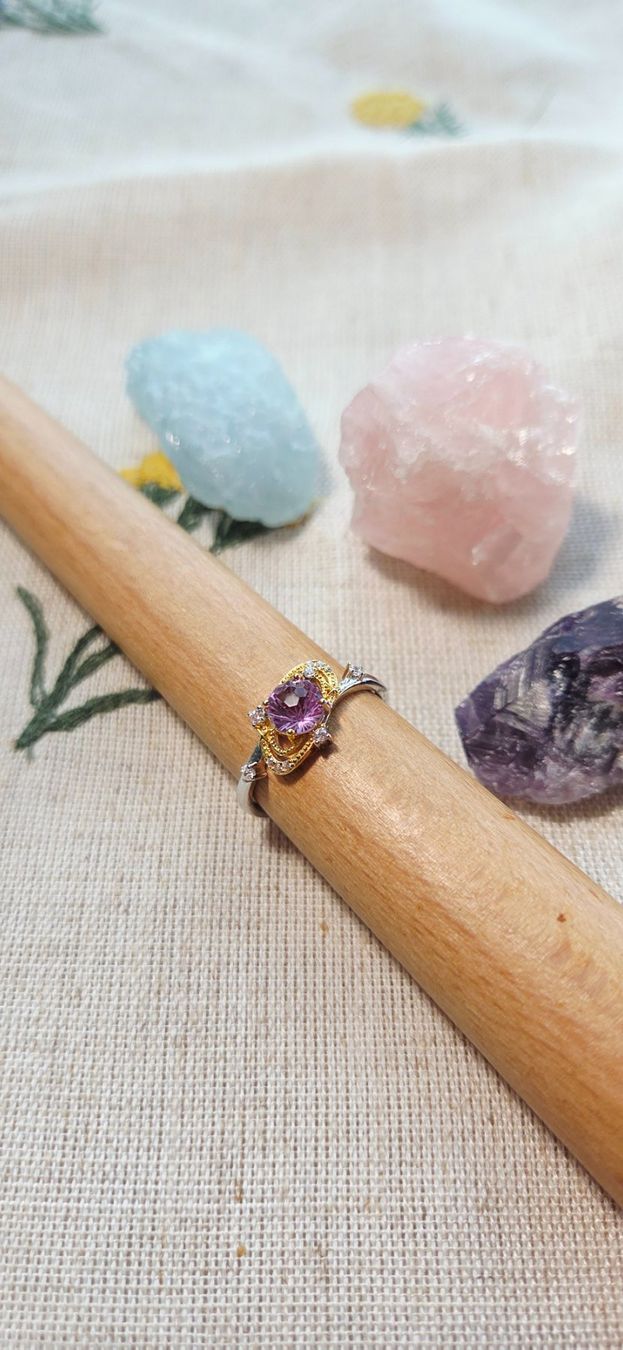 Anelli: NEW - S925 Amethyst Ring (Adjustable) – Nuovo (secondo la descrizione) da Zürich venduto da cin_wcf6 1