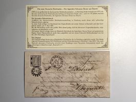 Deutschland Bayern Kreuzer 1 replica Brief/Umschlag