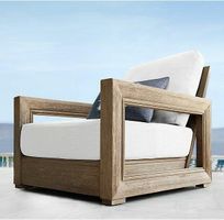 Gartensessel Outdoor Sessel Teak Holz Stuhl Loungesessel