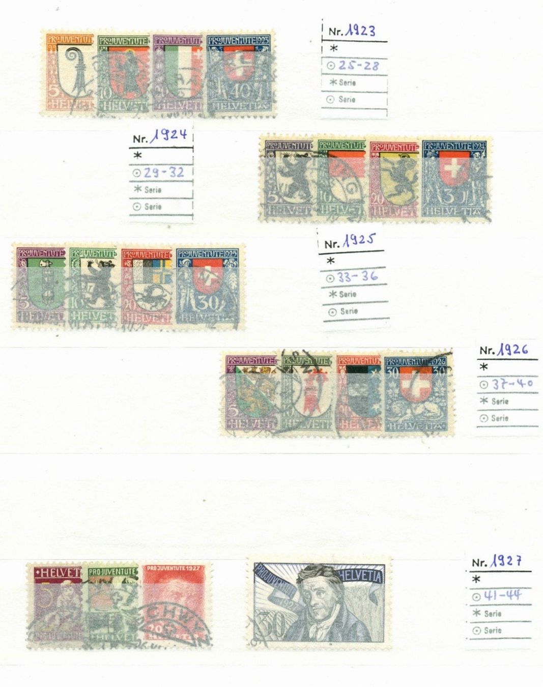 KOMPL. PRO JUVENTUTE SAMMLUNG 1913 -1963 - FR.1'200.00 (Gebraucht) in ...