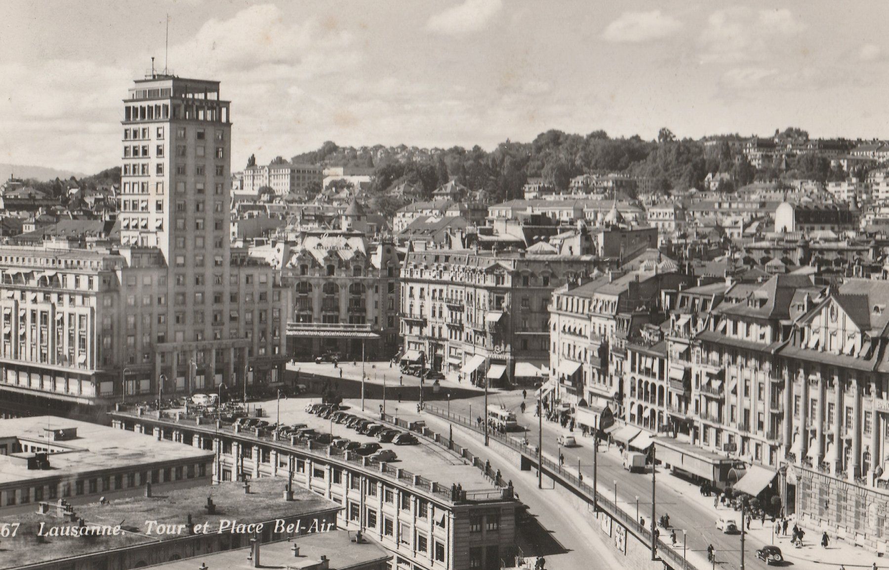 Ansichtskarten: Lausanne - (1956) – Gebraucht aus Fällanden von Blausegelfliege 2
