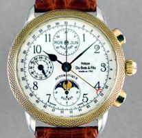 Philippe Du Bois & Fils Chronograph 18k Gold / 925er Silber