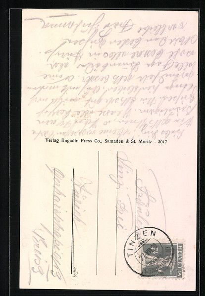 Cartoline postali: Tinzen im Oberhalbstein, Ortspartie mit  – Usato da Berlin venduto da bartko-reher 1