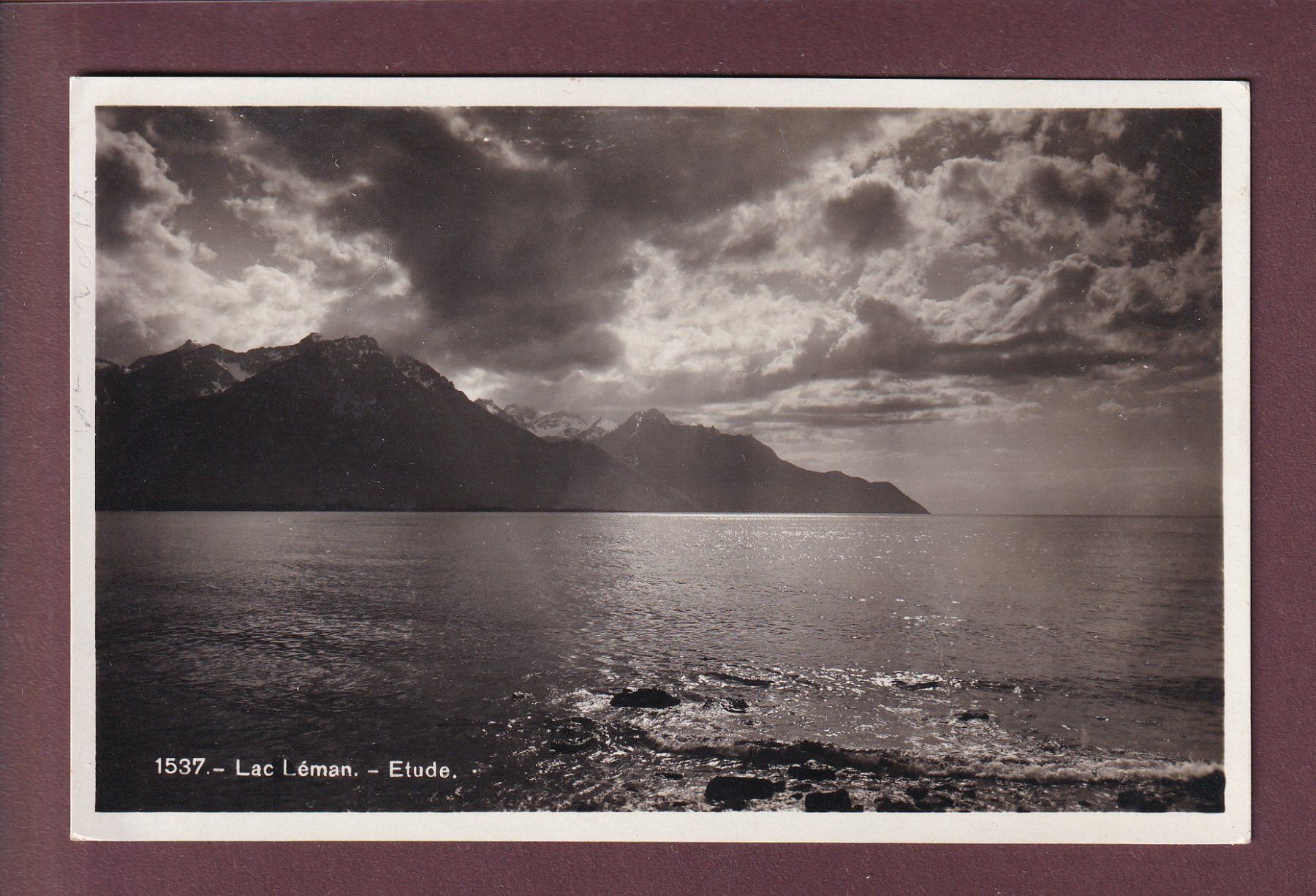 Cartoline postali: LAC LEMAN - Etude - 1933 – Usato da Pully venduto da nicecards