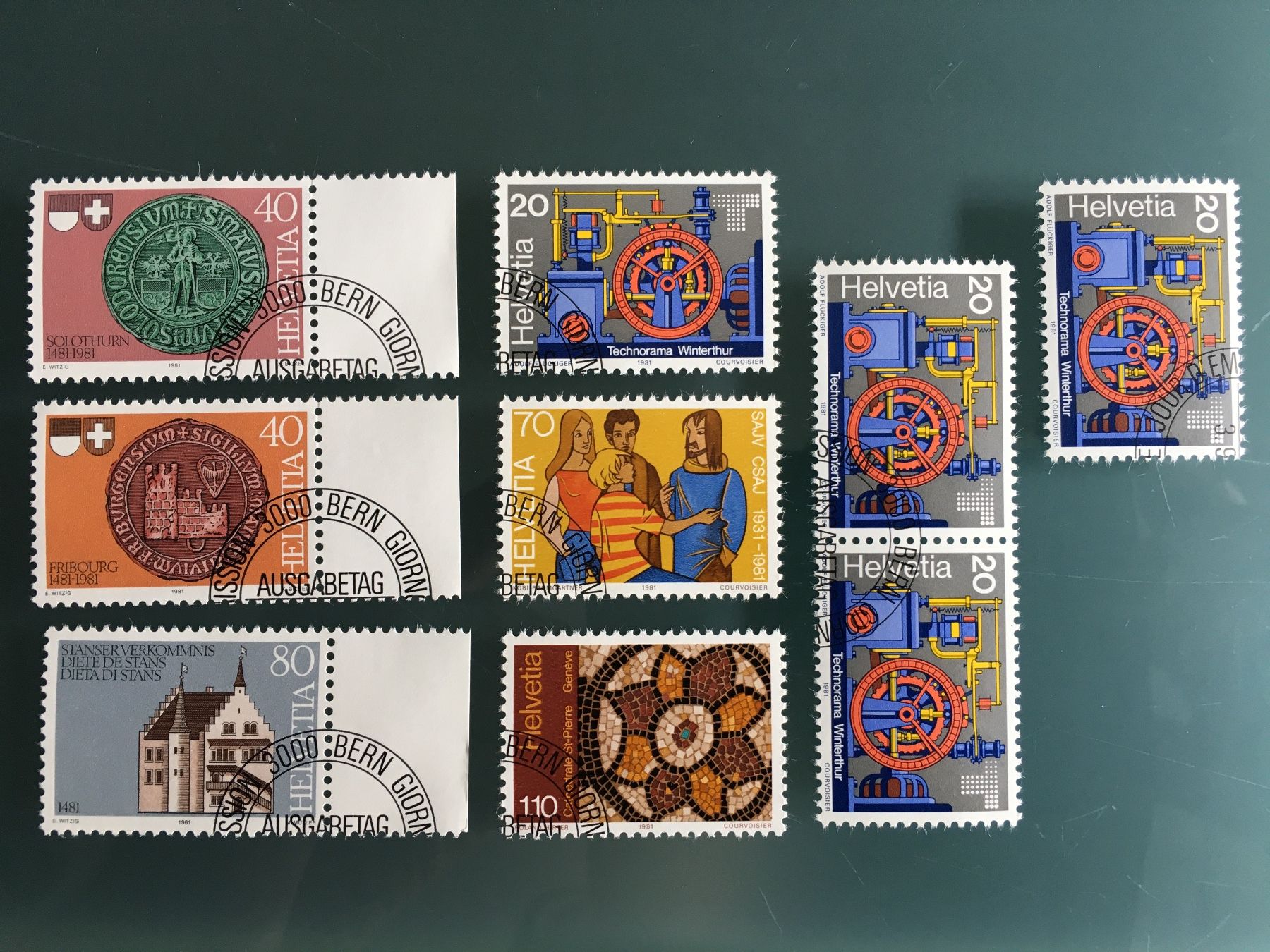 Tutti i francobolli: 9 Briefmarken CH 1981 Sonderpostmarken mit Ersttagsstempel – Nuovo (secondo la descrizione) da holziken venduto da Weston