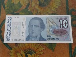 ARGENTINE  10  Australes  Billet