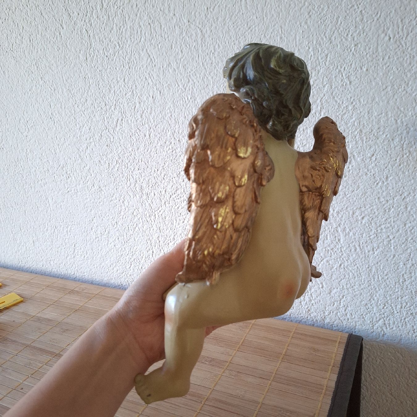 Statuette: Versand möglich.  Herziger, sitzender Engel – Usato da Winterthur venduto da Goldpipau 3