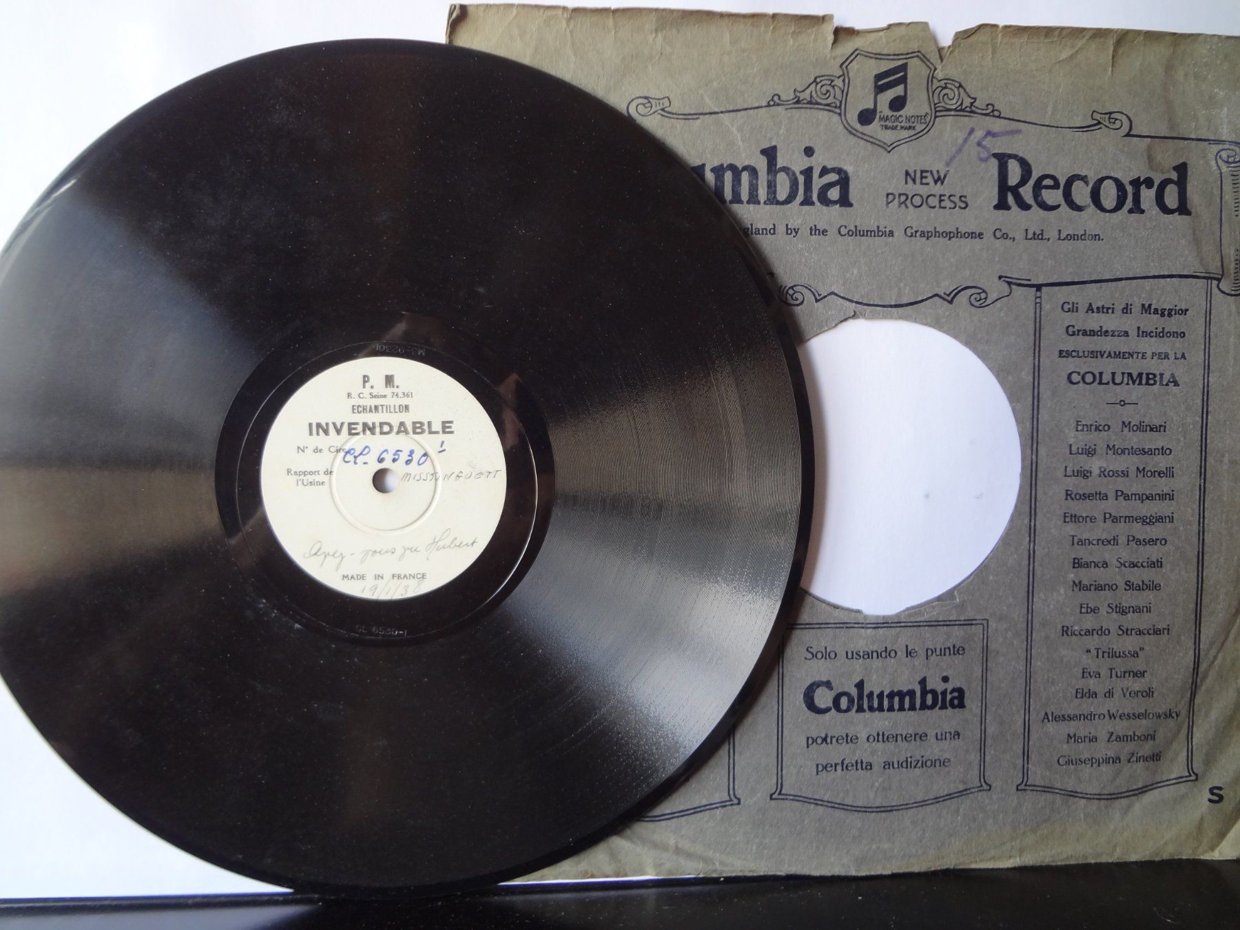 Vinyles: Disques 78 tours Mistinguett échantillon invendable – D'occasion à Aigle par Robflac55 1
