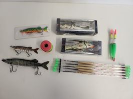 Fischerbedarf Kunstköder Set Wobbler Blinker Gummifisch