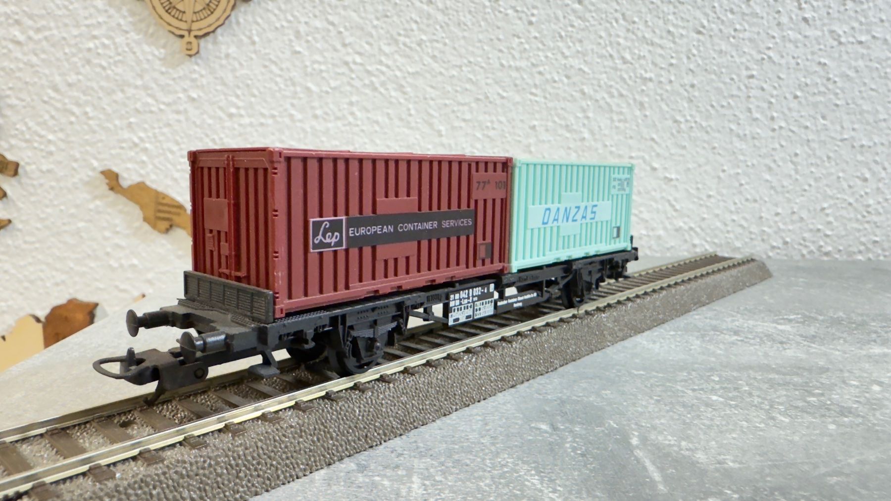 Lima Modellini di ferrovie: Lima Containerwagen H0 / DC – Usato da Schlieren venduto da rat_lq6b 3