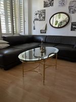 table de salon vintage en verre