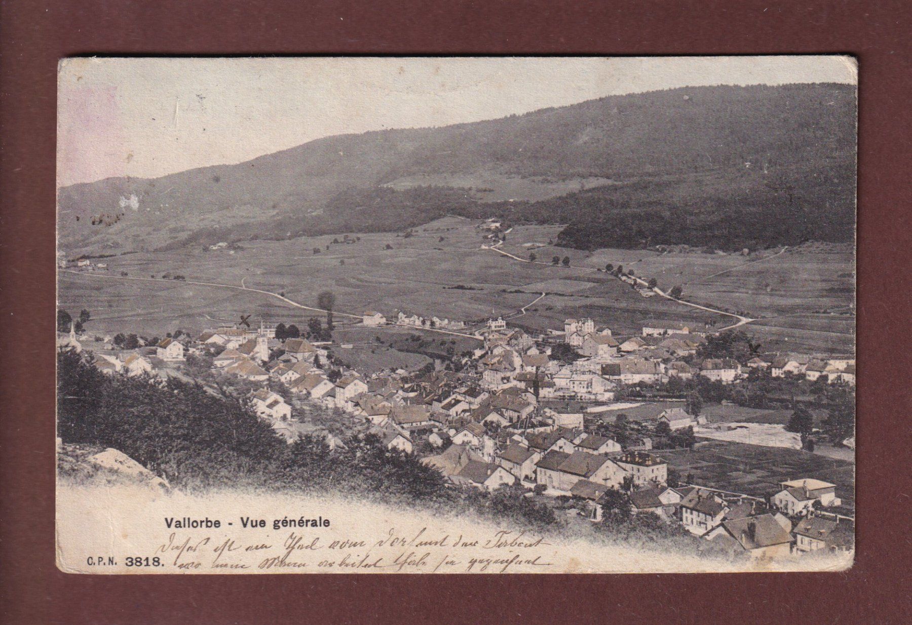 Cartoline postali: VALLORBE - 1905 – Usato da Pully venduto da nicecards